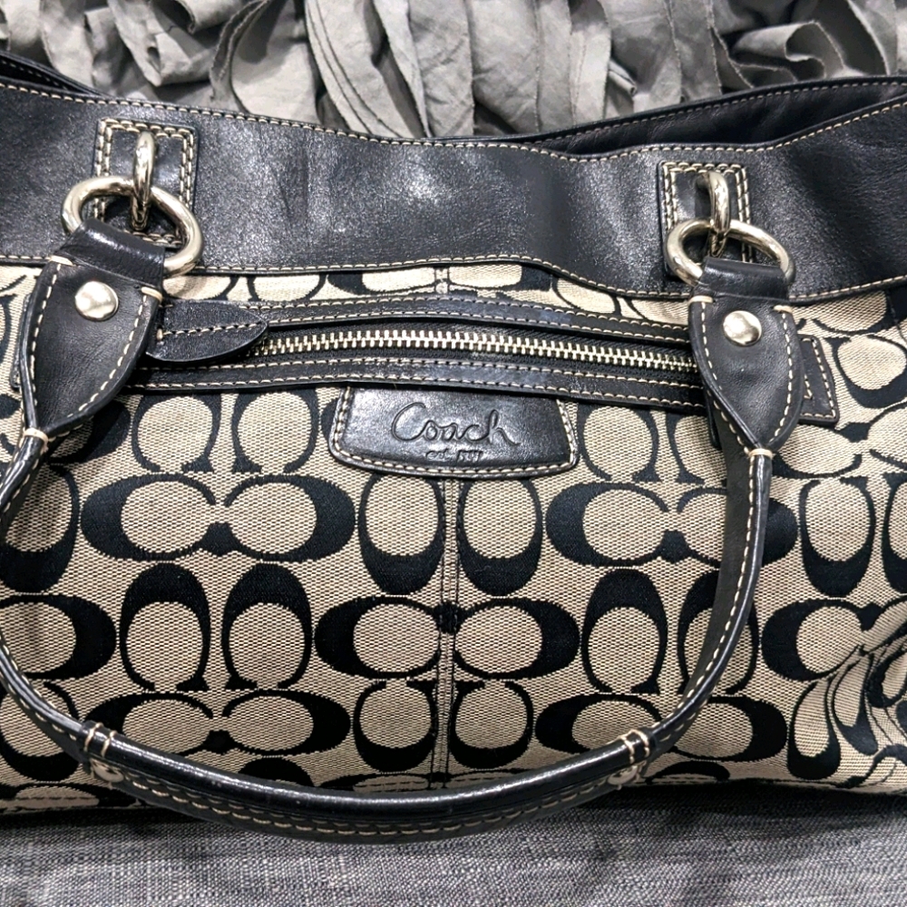 Coach Handbag with Leather